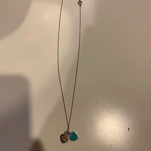 Tiffany & Co. mini double heart necklace
